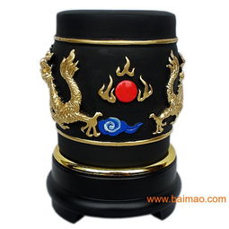 炭雕笔筒 高端商务办公的精致之选